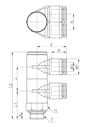 PC,Pneumatic Fittings with NPT AND BSPT thread, Air Fittings, one touch tube fittings, Pneumatic Fitting, Nickel Plated Brass Push in Fittings